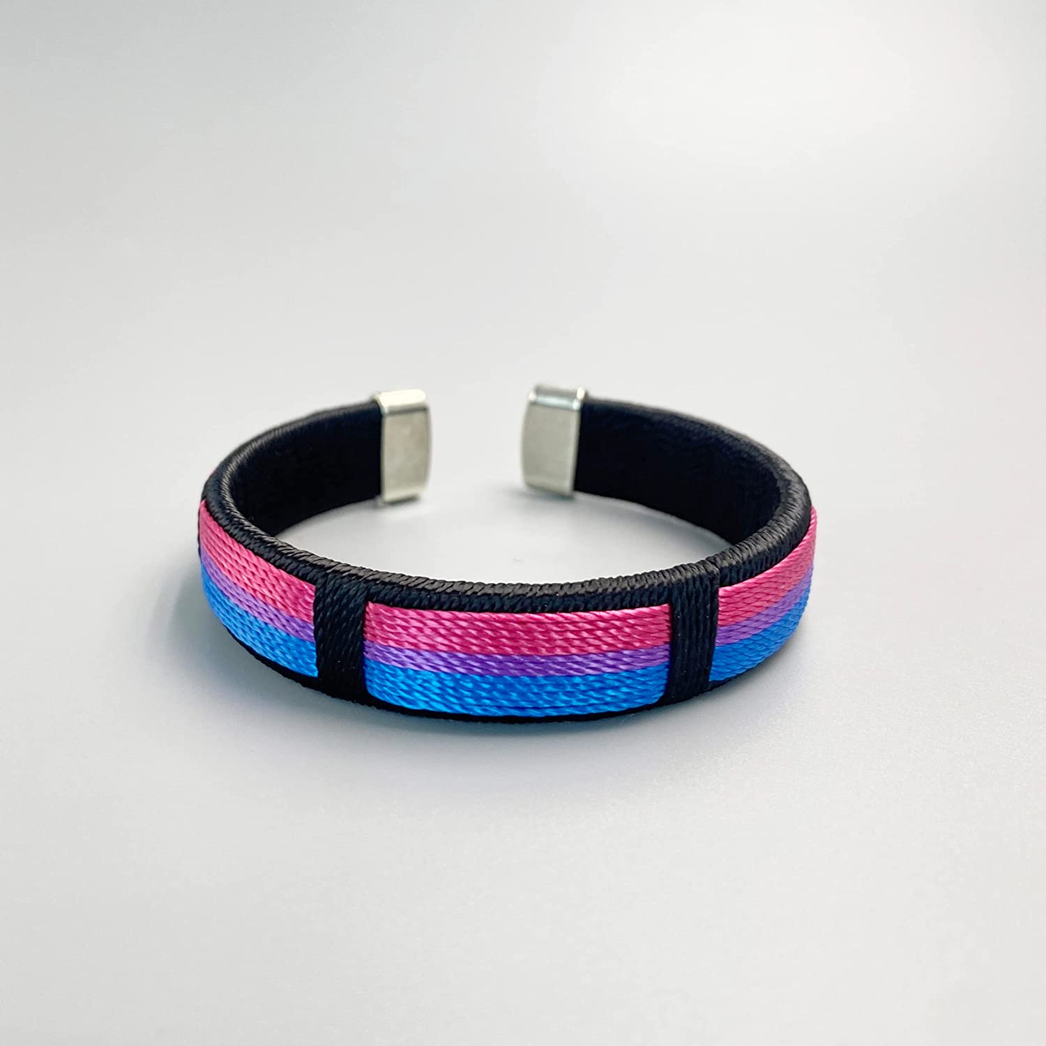 2Pcs Rainbow Bracelets for LGBT Pride, Adjustable Wristband