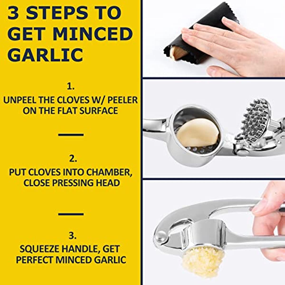 Presse Ail Professionnel Garlic Press Pratique Solide Nettoyage