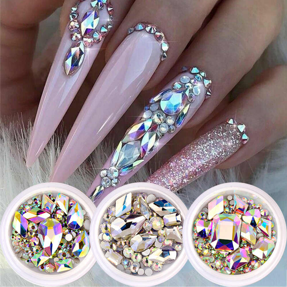 Diamantes de uñas Diamantes de imitación para uñas acrílicas Nail Art Craft
