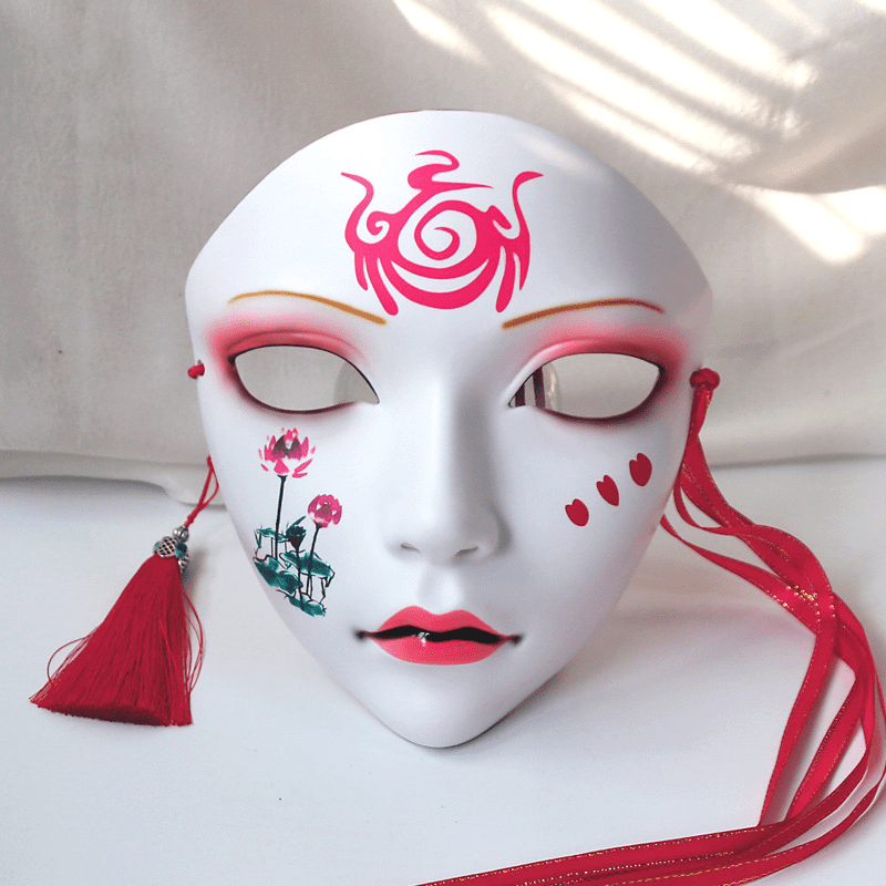 1pcs Full Face Mask Hand-painted Halloween Masquerade Scary Party Supplies  Cosplay Costume Accessory Props