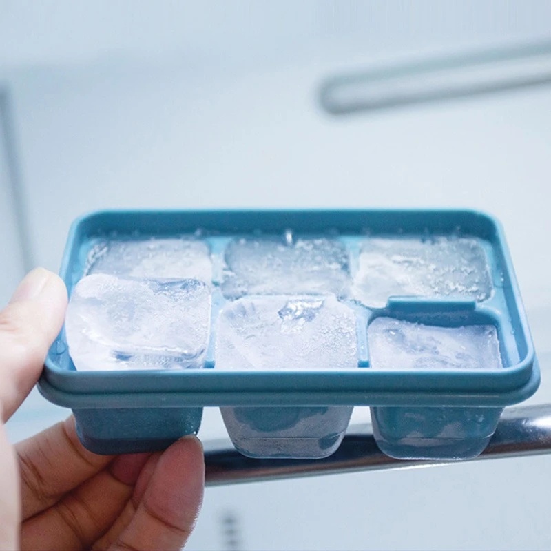 6 Cavity Mini Ice Cubes Tray Reusable Plastic Ice Cube Mould - Temu