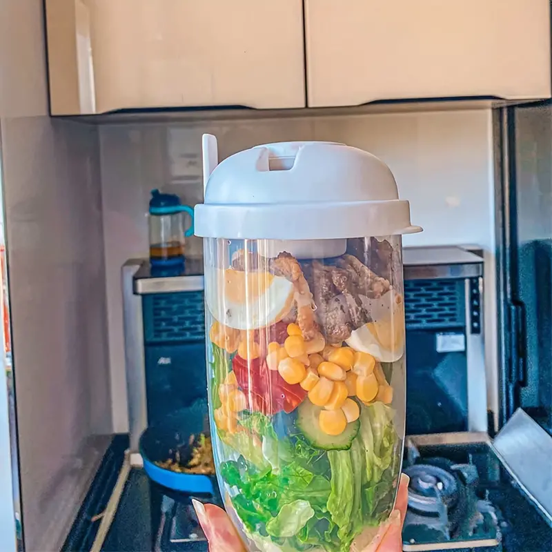 Large Capacity Salad Shaker, Healthy Salad Container, Portable