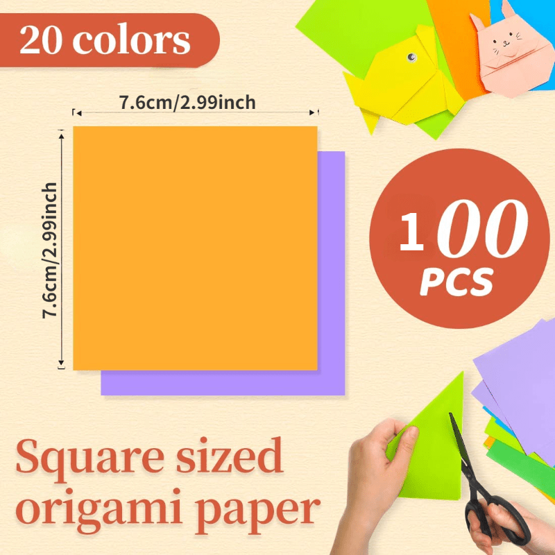 Color Folding Paper Double sided Color 6x Origami Paper 20 - Temu