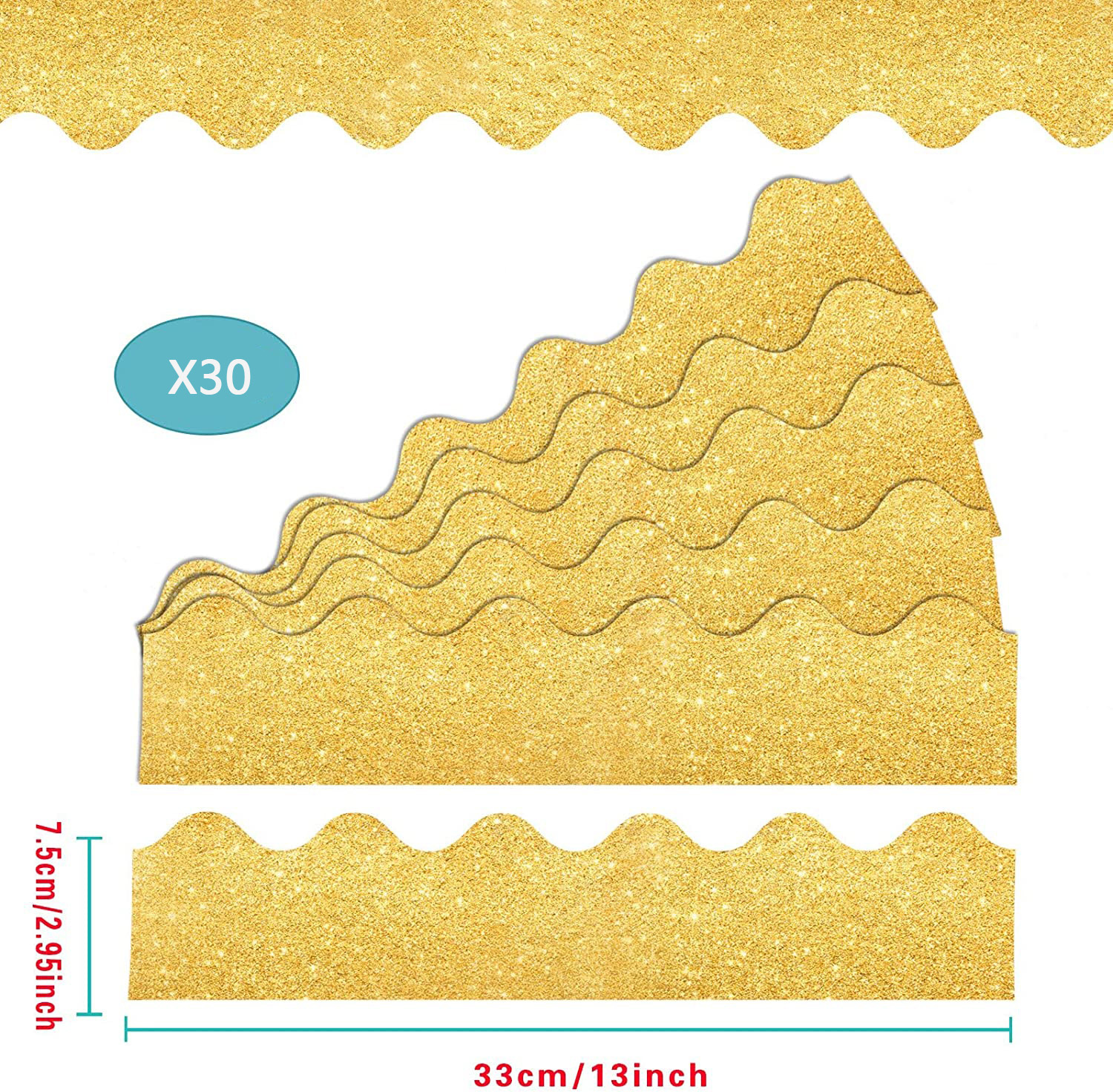 Fan Colored Flash Bulletin Board Border Classroom Chalkboard Temu