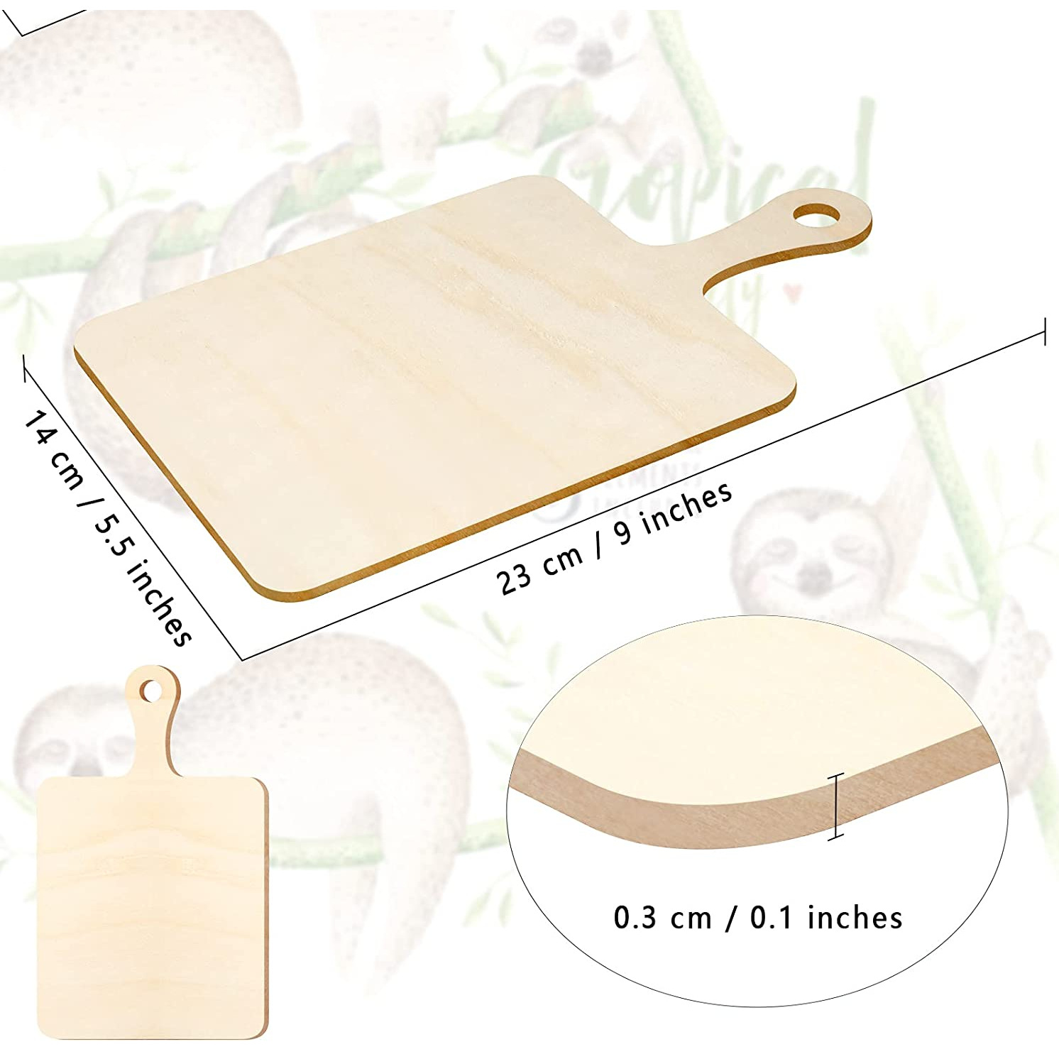 Mini Wooden Cutting Board with Handle Wooden Paddle Chopping Board Small  Kitchen Serving Board Wooden Cooking Butcher Block for DIY Home Kitchen