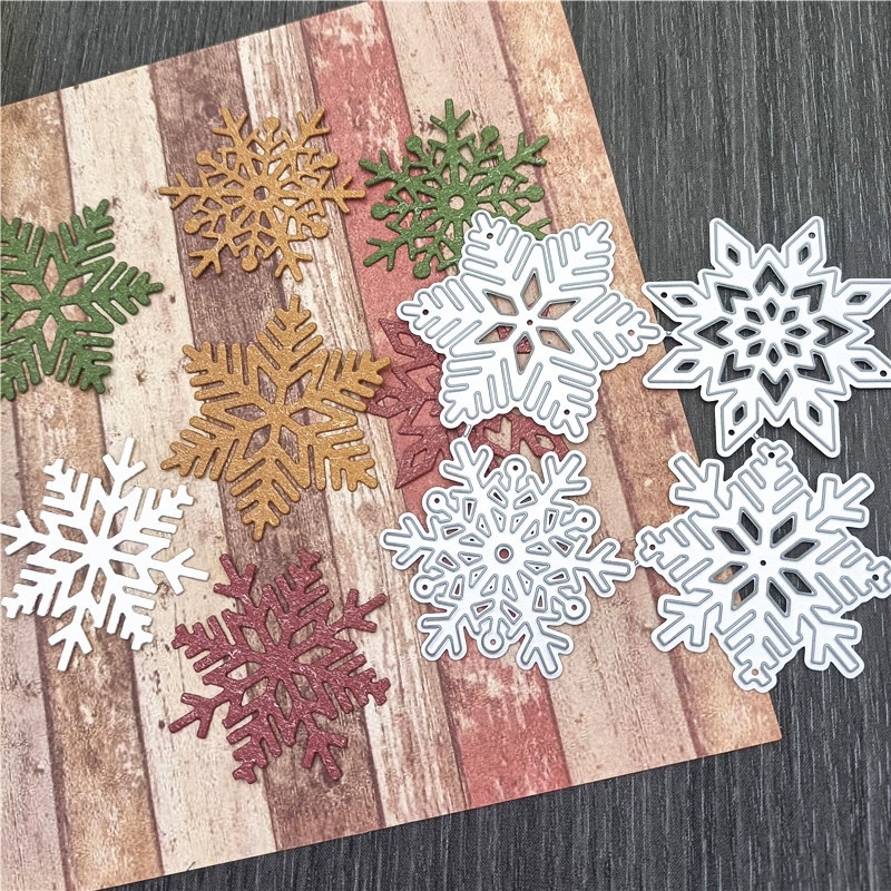 Xmas Snowflakes Wooden Die Cuts Diy Cutting Dies For Card - Temu