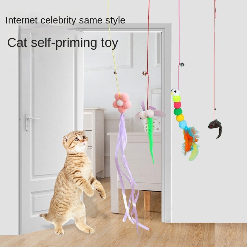 Interactive Cat Toys, Hanging Door Bouncing Mouse Cat Toy, Self-Play Cat  Toys for Indoor Cats Kitten Teaser Toy Cat Mice Toys for Play Exercise