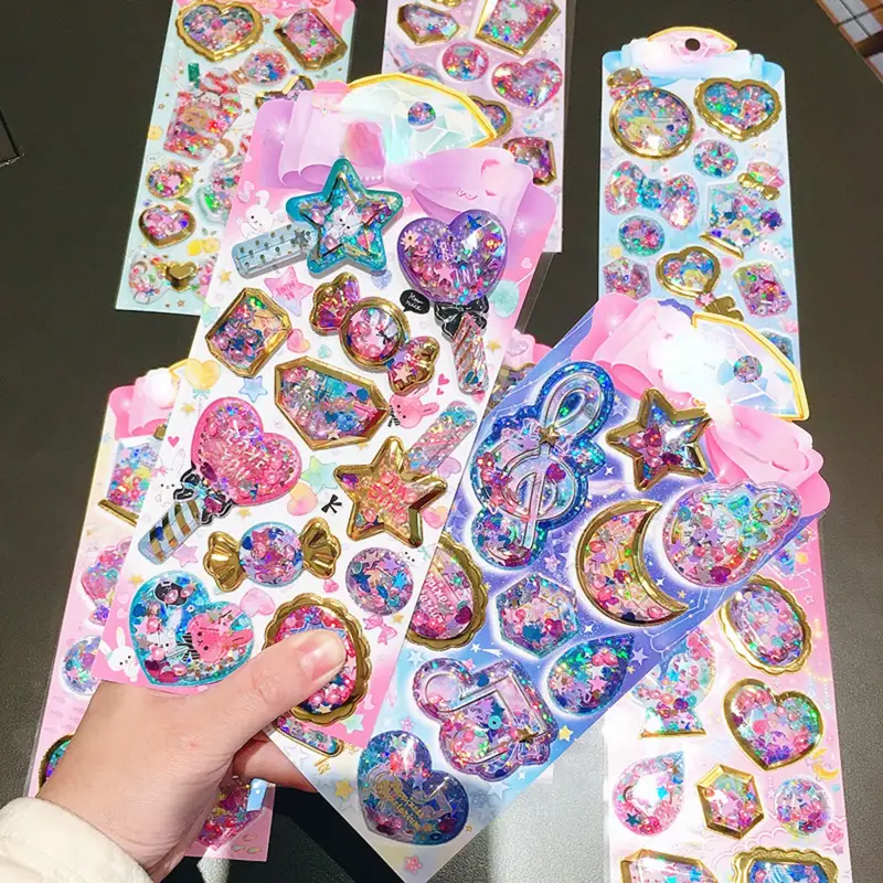Random Kawaii Fragrant Sparkling 3d Stickers Scrapbooking - Temu