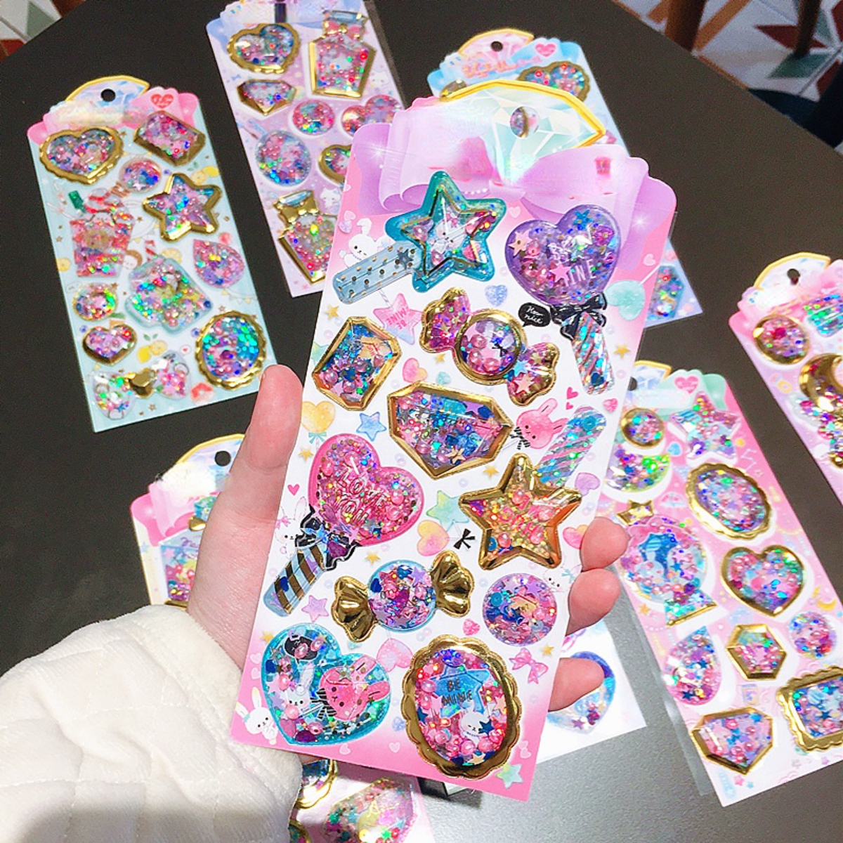 Random Kawaii Fragrant Sparkling 3d Stickers Scrapbooking - Temu