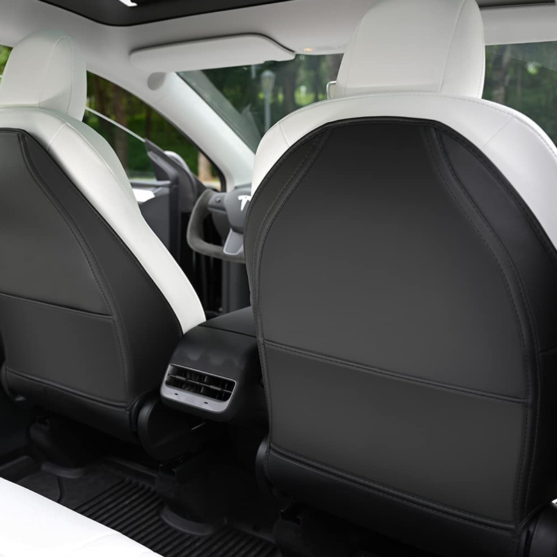 NNordz-Juste de siège en cuir pour sièges avant et arrière, modèle 3 Y,  demi-ensemble, coussins blancs, accessoires d'intérieur de voiture,  2017-2023