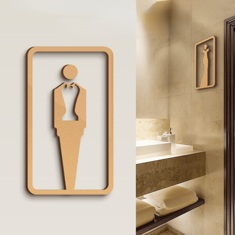 Three-dimensional Men's And Women's Washroom Signs, Fashion Toilet Washroom  Brand Acrylic Door Stickers, Toilet Sign - Temu United Arab Emirates