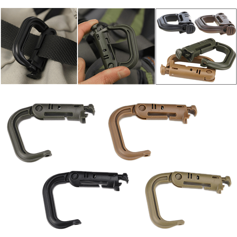 Attach Plasctic Shackle Carabine D ring Clip Molle Webbing - Temu