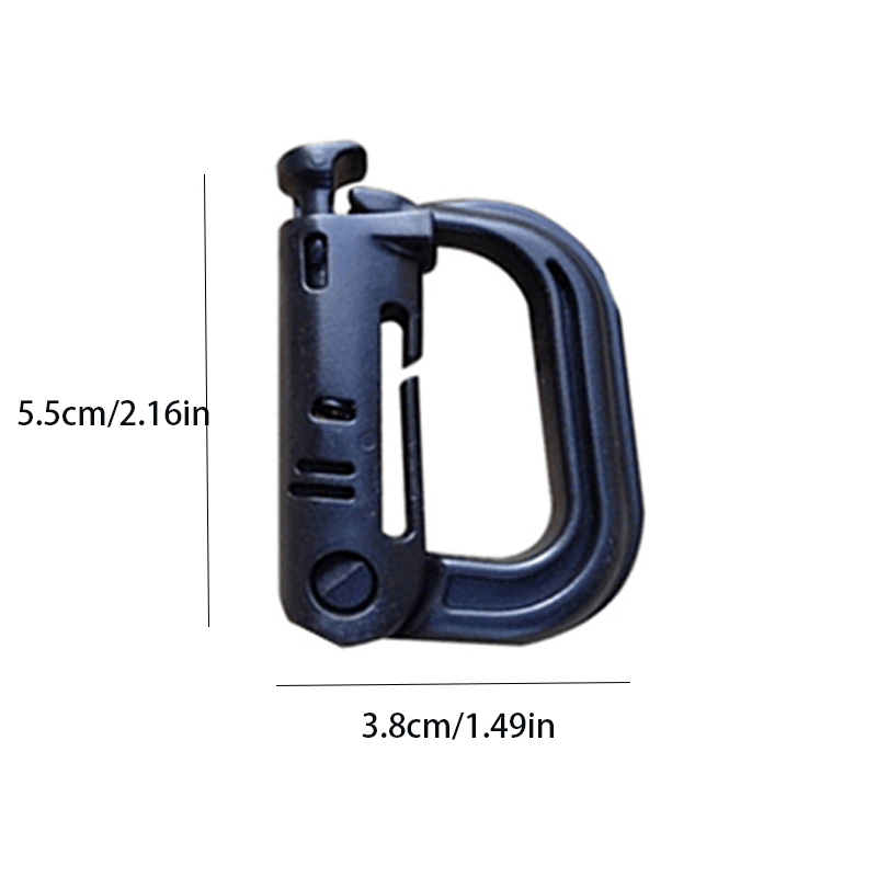 Attach Plasctic Shackle Carabine D ring Clip Molle Webbing - Temu