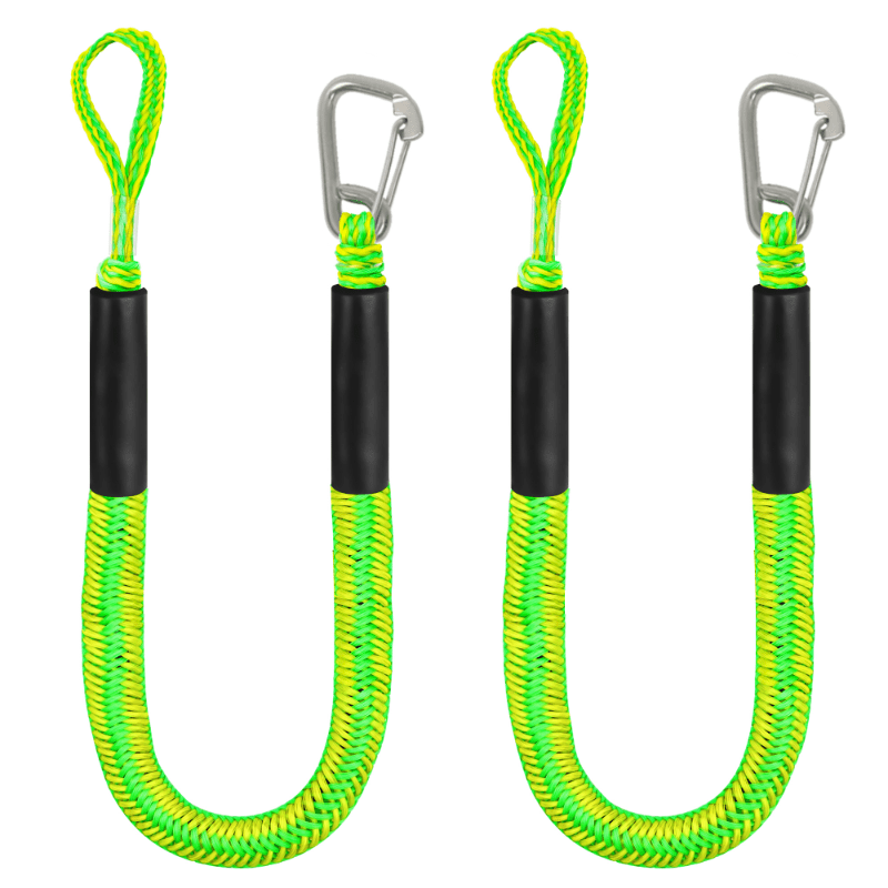 Bungee Dock Line With Hook , Mooring Rope For Boat 4 Ft 2 Pack