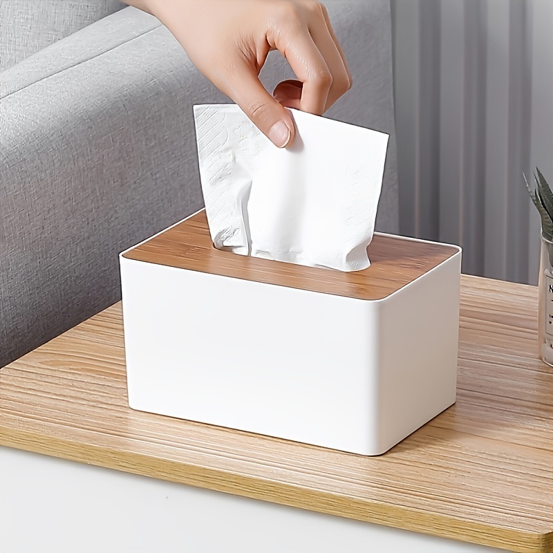 Stylish Paper Towel Box for Kitchen Living Room Office - Mask and Wipe Storage