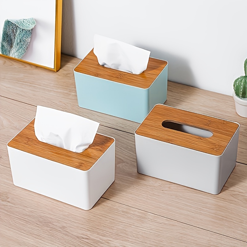Stylish Paper Towel Box for Kitchen Living Room Office - Mask and Wipe Storage