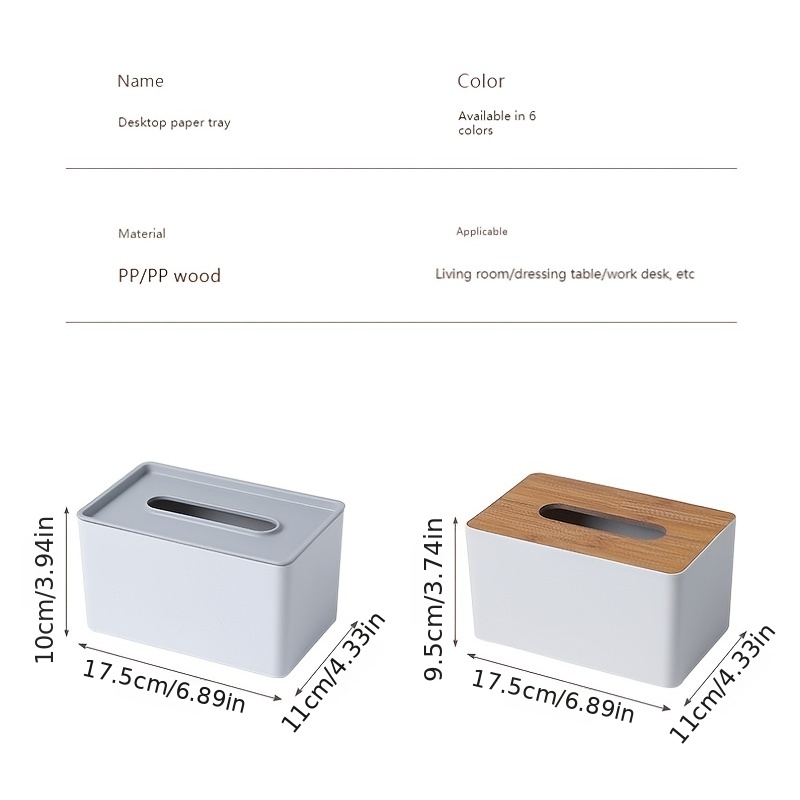 Stylish Paper Towel Box for Kitchen Living Room Office - Mask and Wipe Storage