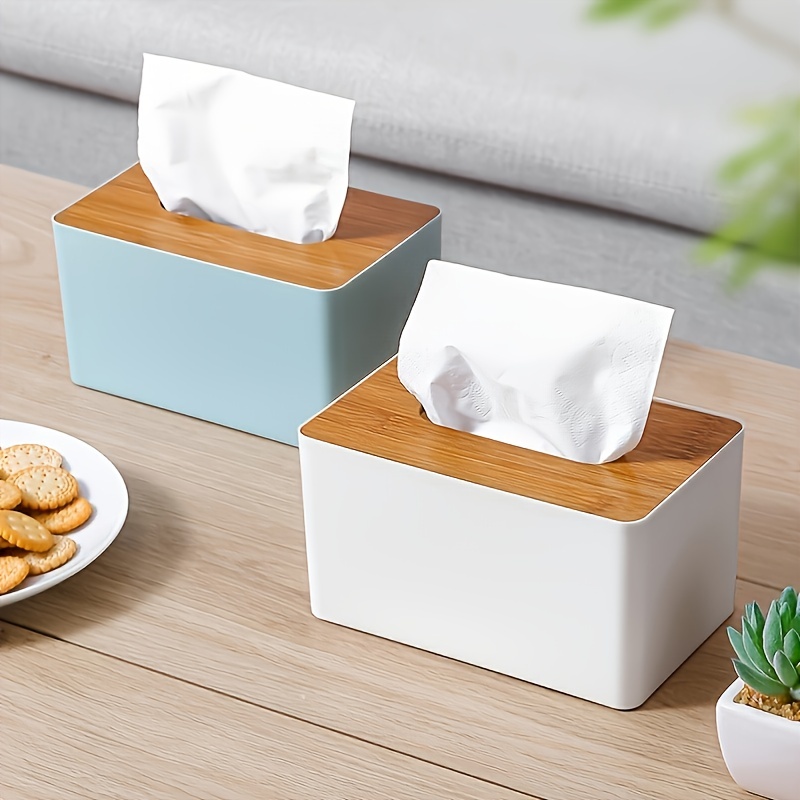 Stylish Paper Towel Box for Kitchen Living Room Office - Mask and Wipe Storage