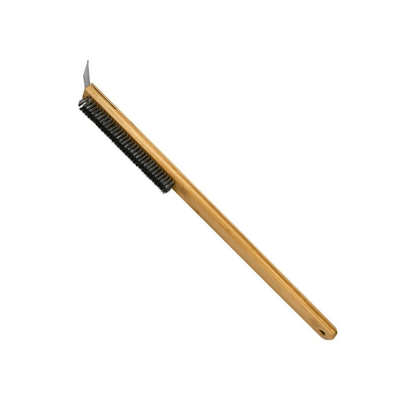 1 Pizza Oven Brush With Scraper Long Handle Pizza Stone - Temu