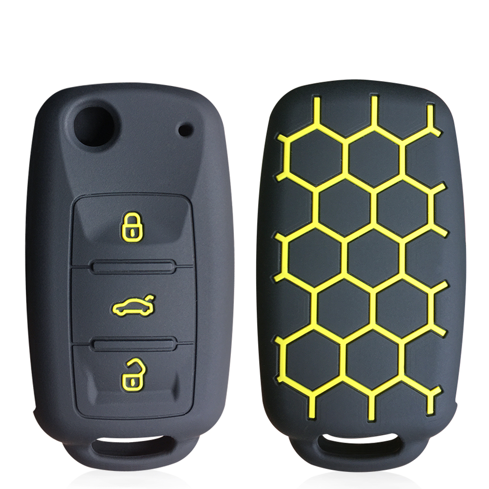 Silicone Remote Car Key Case Cover For Vw Touran Caravelle Golf 6