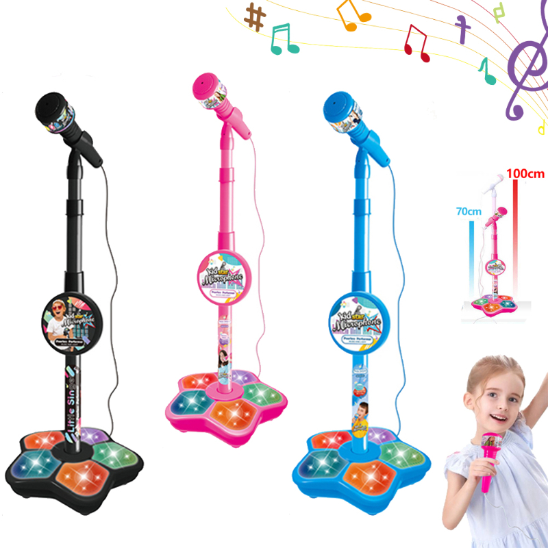 8€29 sur MOGOI Microphone enfant d'éducation avec support Développer la  musique pour enfants Rose claire - Microphone - Achat & prix