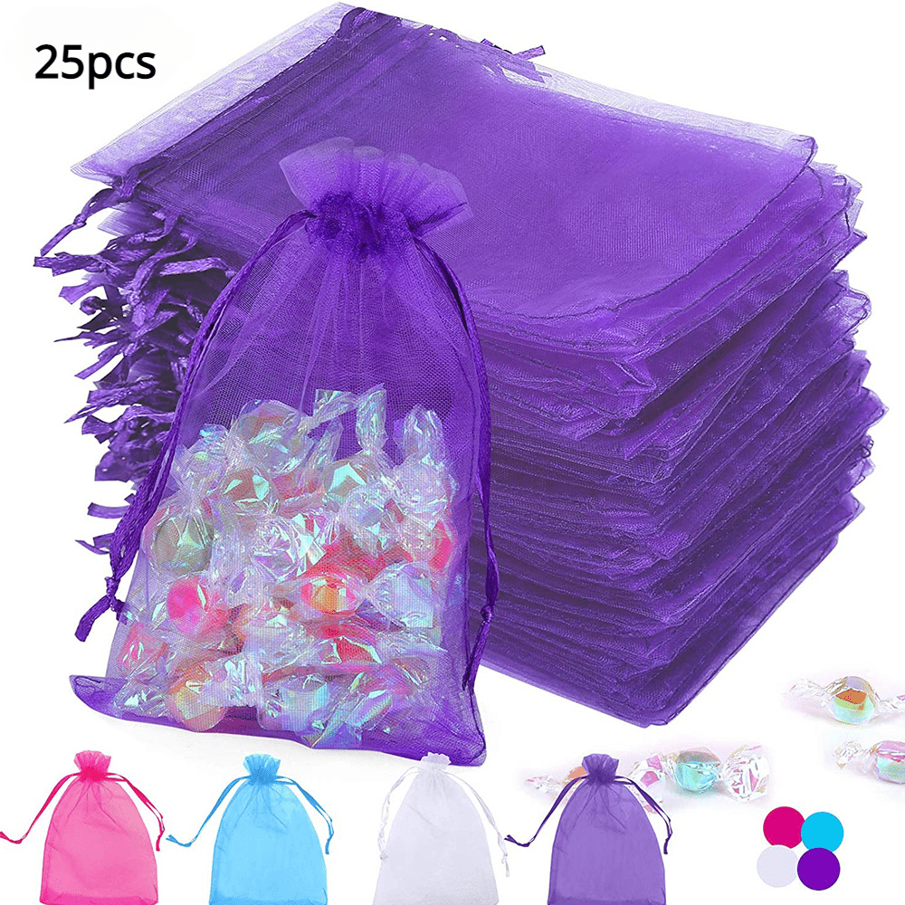 Organza Gift Bags Jewelry Party Wedding Favors Premium Sheer - Temu