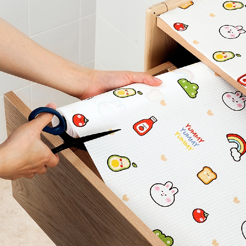 Self-Adhesive Kitchen Drawer Paper Thickened Oil-Proof Stickers Cabinet Mat  Closet Placemats Cuttable Cupboards Shelves