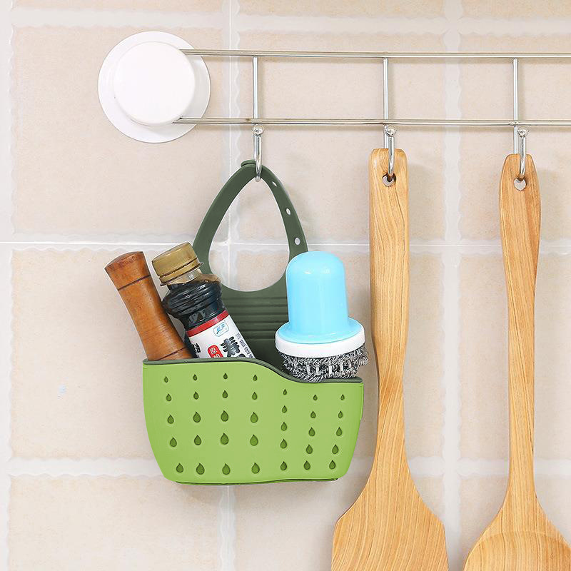 Suction Cup Hanging Basket - Set of 2 - Kitchen Organizer