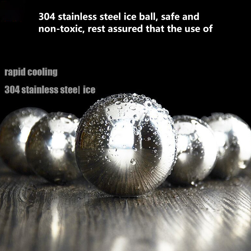 Stainless Steel Ice Cubes - Reusable Mini Whiskey Stone Balls Wine