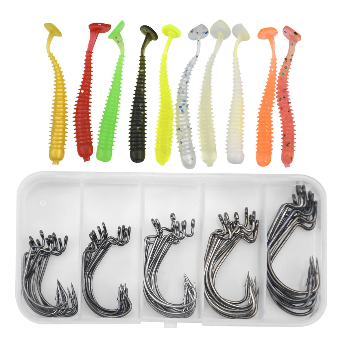 Size No.1 12 Big Eye Fish Hooks Barbed Fishing Hooks Fishing - Temu