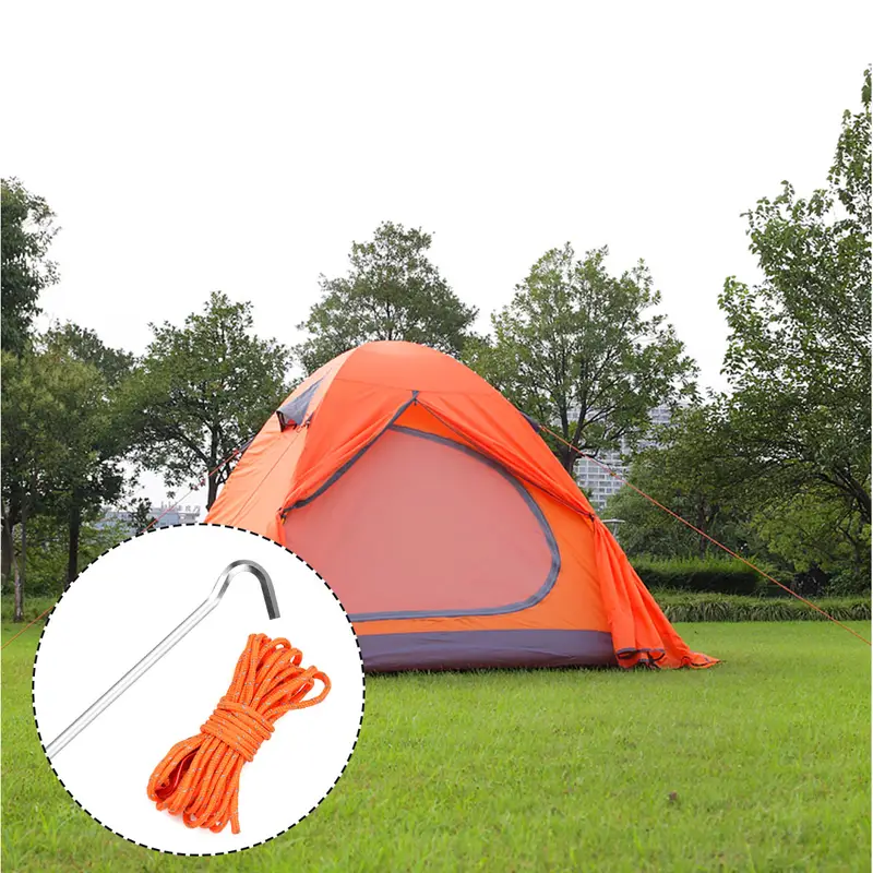 Camping Accessories, Ropes, Pegs, Stable Tent Nail, Aluminum Tent Hook,  Rope Tensioner, Nylon Cord Tent Stakes Pegs Nails With Bag - Temu Germany