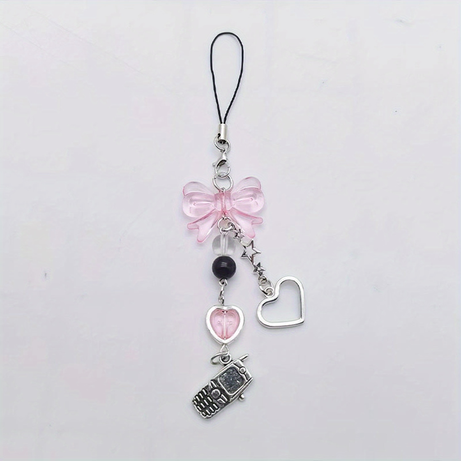 The Lizzie Cell Phone Charm/Strap, Y2K Beaded Phone Charm, Customizable Phone  Charm, Wristlet