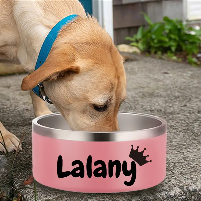 Personalized Dog Cat Bowls With Name Stainless Steel Pet Bowl For Small  Medium Large Dogs Food And Water Custom Names Feeding Bowl 16oz- - Temu