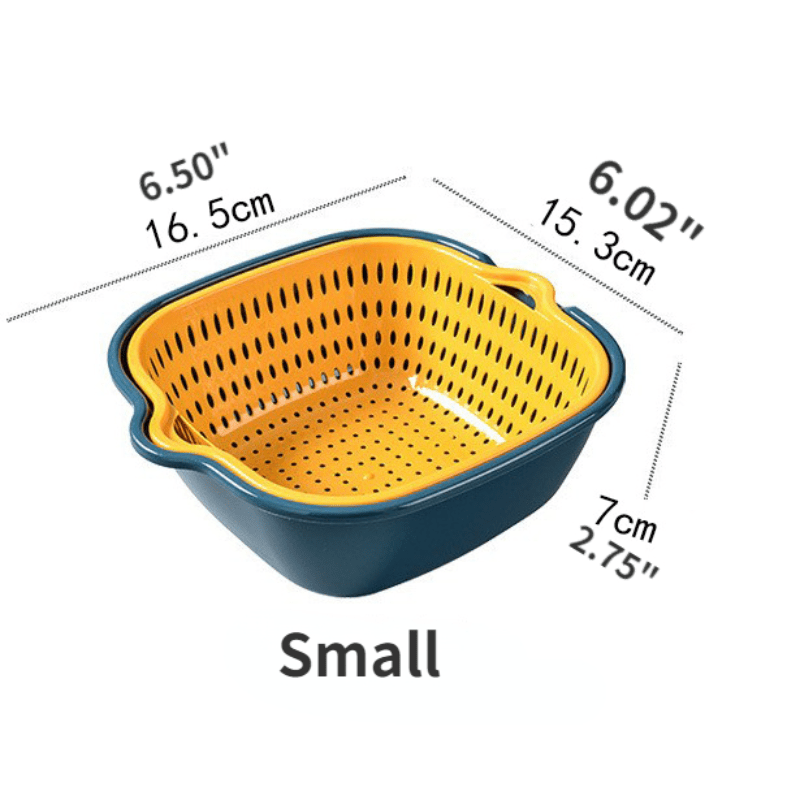 Double Layer Vegetable Washing & Draining Basket (small) For