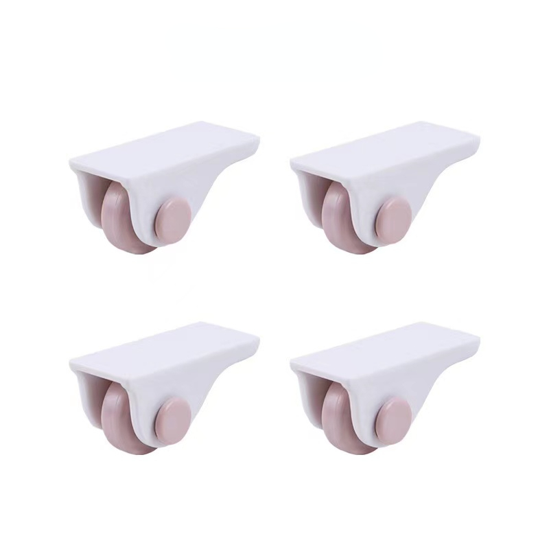 4pcs Stickable Plastic Wheels For Furniture, Storage Boxes, And Trash Cans - Small Moving Casters, Ideal For Halloween Decor And Christmas Gifts