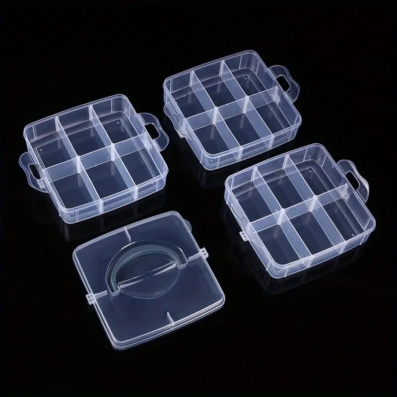 SEWACC 2Pcs Box Clay Candy containers Craft Organizer Bead containers Bead  Storage Organizer Bead Storage containers Small Bead Organizer Small Box