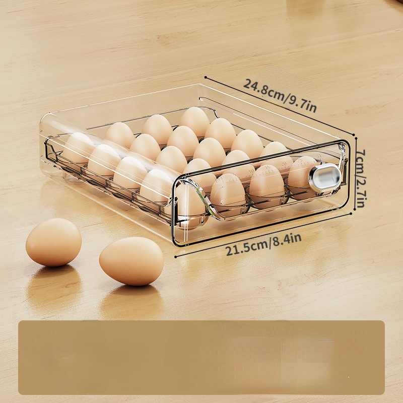 Comprar Organizador de cajón de huevos para refrigerador, caja de  almacenamiento transparente, contenedor