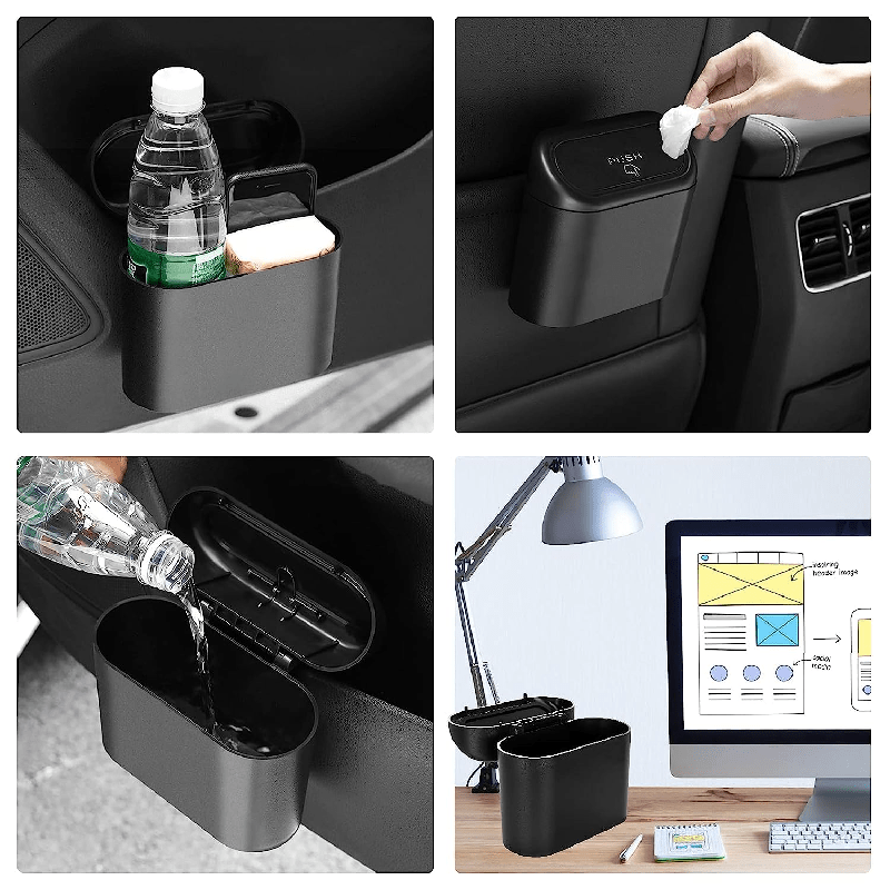 Car Trash Can with Lid Leak Proof Mini Car Accessories Trash Can Bl20447 -  China Car Organizer and Car Storage Box price