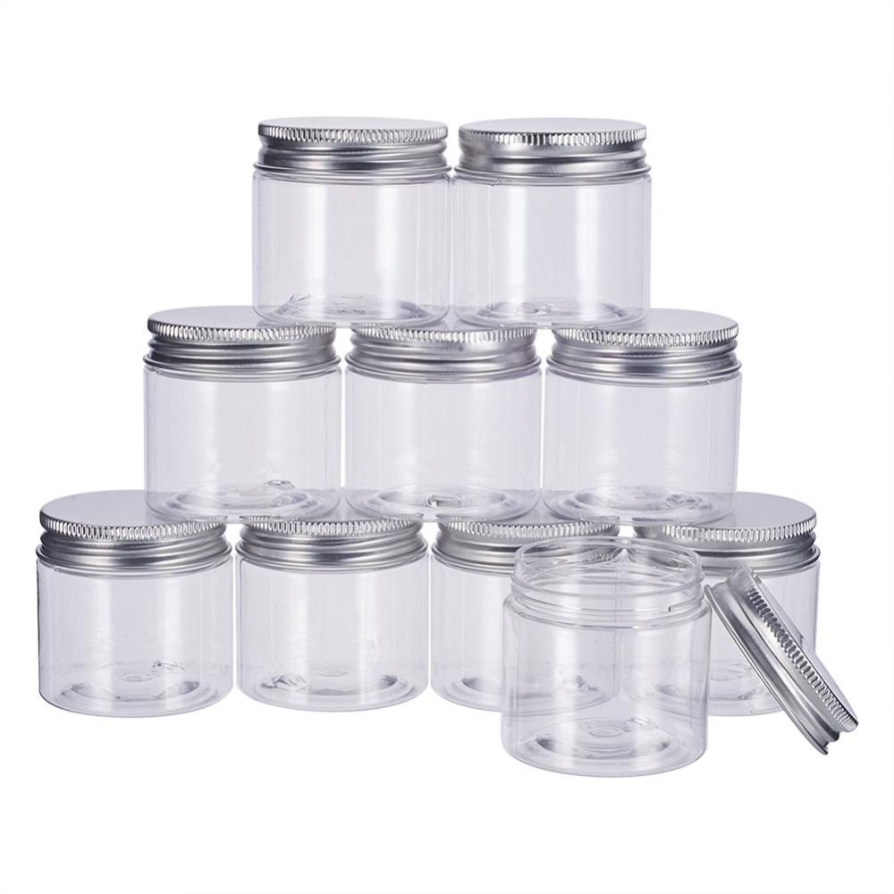 Refillable Clear Plastic Jar 100ml With Aluminum Airtight Lid Sold Empty  DIY Skincare, Kitchen, Craft Storage Pots, Herbs, Jar With Lid 