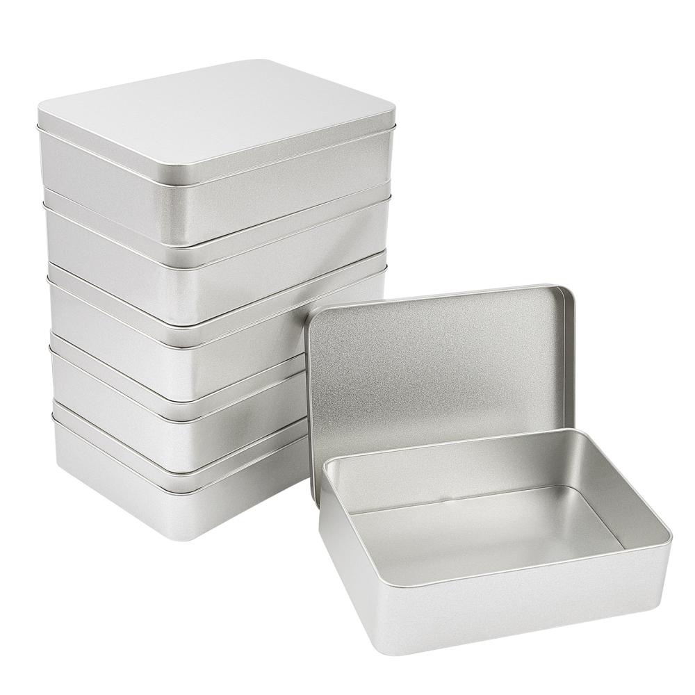 5PCS Box Box Organizer Tinplate Can Tin Box With Lid Small Tins With Lids