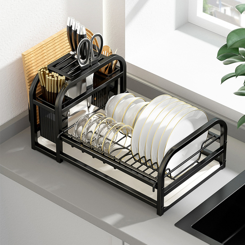 Dish Drying Rack, Durable Stainless Steel Dish Racks for Kitchen Counter,  Space