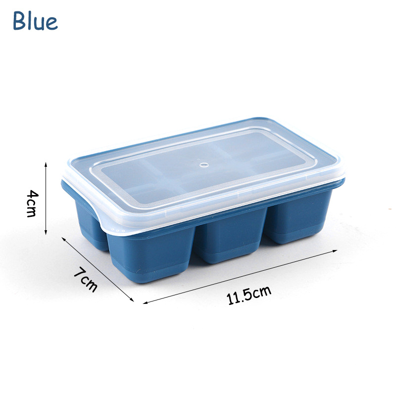 Silicone Maker Trays With Lids Mini Ice Cubes Small Square Mold Ice Maker  Kitchen Tools Accessories Ice Cream Tubs 6 Grids