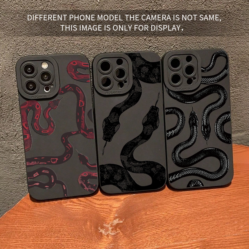 TEMU 3pcs Anime Snake Graphic Phone Cases - Perfect Gift For Birthdays, Girlfriends, & More - Compatible With Iphone 14, 13, 12, 11 Pro !