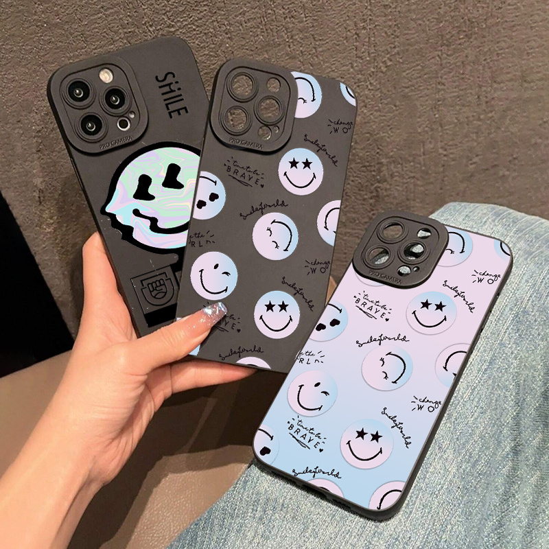 

3pcs Bright Color Expression Graphic Silicone Phone Case For Iphone 14, 13, 12, 11 Pro Max, Xs Max, X, Xr, 8, 7, 6, 6s Mini, Plus, 2022 Se