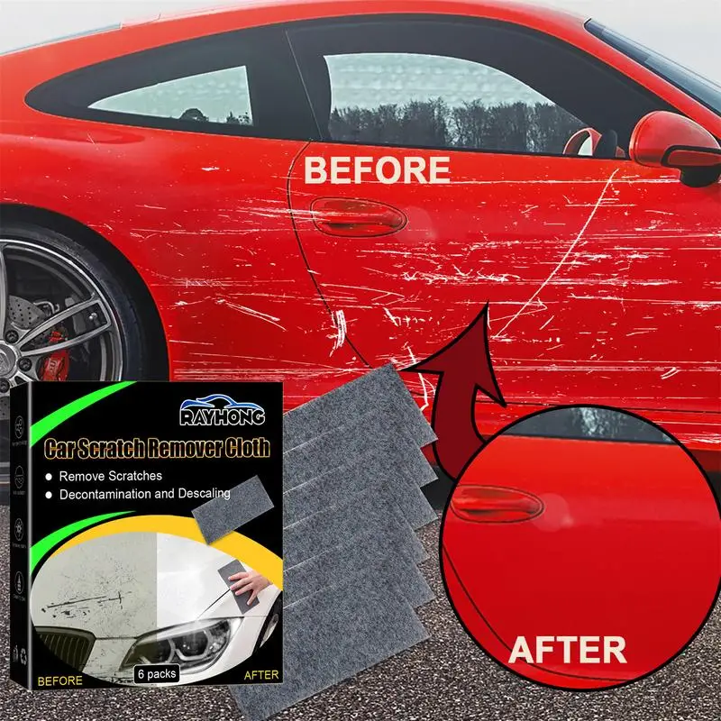  6 pcs Nano Car Scratch Magic Cloth Repair Paint Scratches Metal  Polishing Cloth Scratch Remove,Nano Sparkle Cloth for Car Scratches,Restore  Shiny Car Paint,Remove Stubborn Residues and Minor Scratches : Automotive