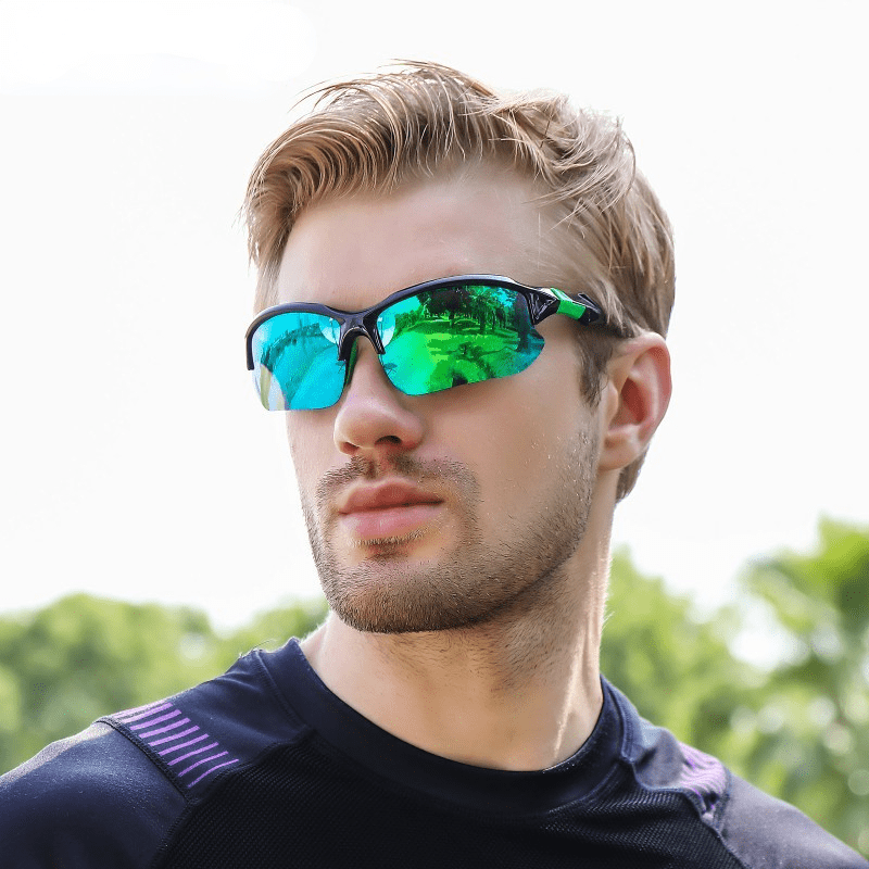 1pc Men's Photochromic Polarized Sunglasses, Cycling Glasses Outdoor Sports Glasses Sunglasses, UV Protection,Temu