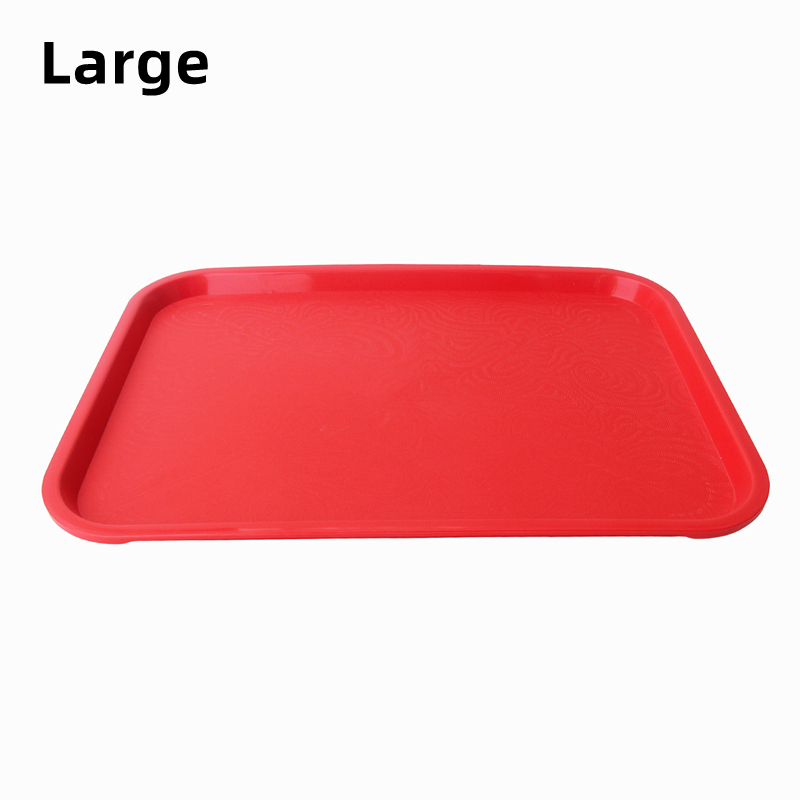 Bandeja Reutilizable- Bandeja Plástico rectangular- Bandeja Baratos  Plásticos-Bandeja rectangular color rojo metalizado