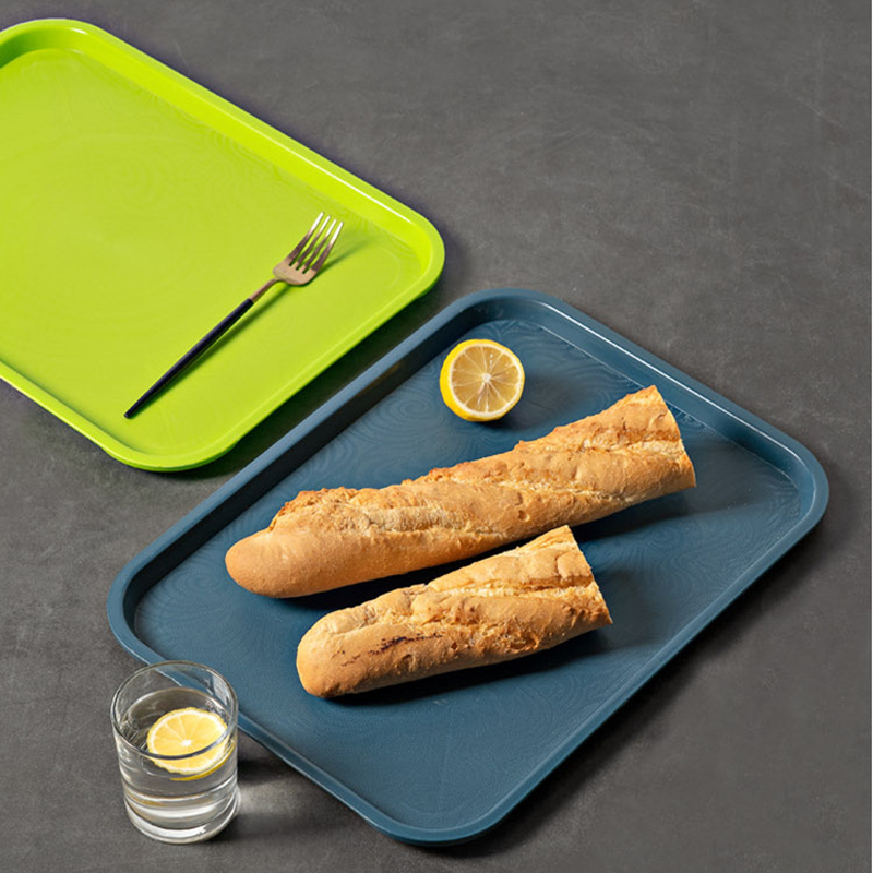 Bandeja de plástico para servir Valink, bandeja rectangular para desayuno,  bandeja para servir alimentos para restaurante, hogar, hotel, bandeja de té
