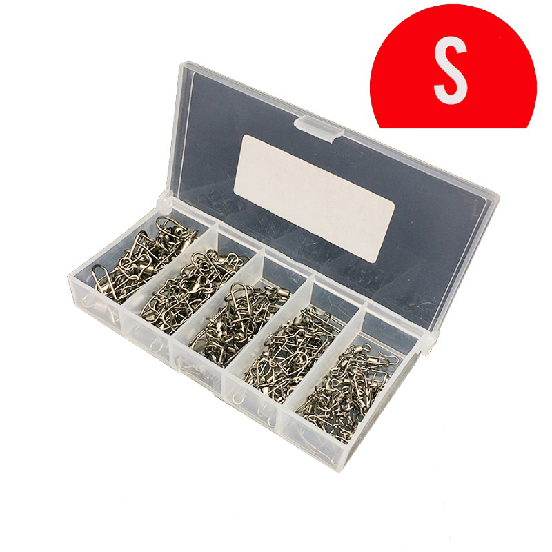 95pcs Fishing Tool Set Stainless Swivels Snap Hooks Lure Connectors