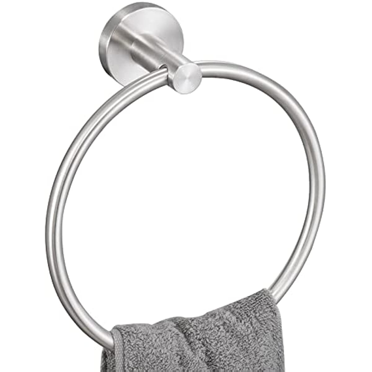 Hand Towel Ring Holder, Bathroom Towel Holder Brushed Nickel